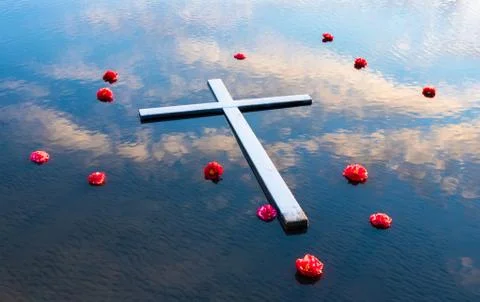 Sky Waters Cross Stock Photos