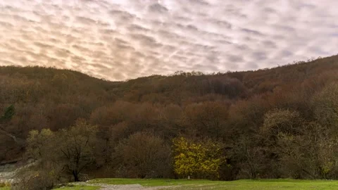 Sky with waves shaped clouds Stock Footage 224066060