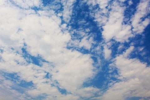Sky with white cloud Stock Photos