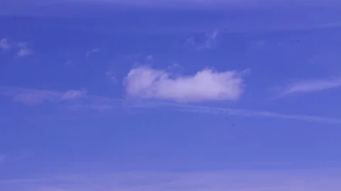 The sky with white clouds and flying haircuts Stock Footage 91020435