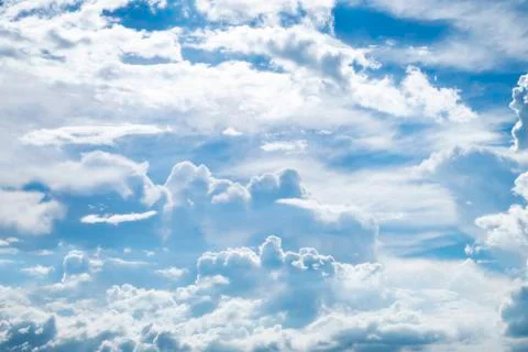 Sky white clouds background.. Stock Photos
