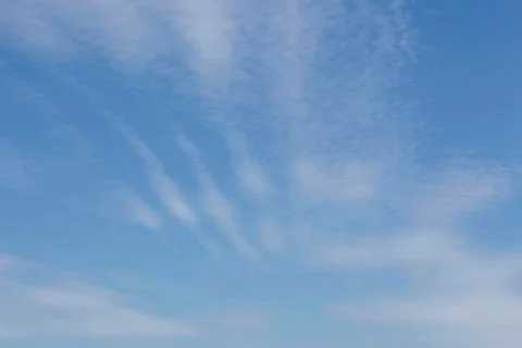 Sky - white clouds in front of a blue sky Stock Photos