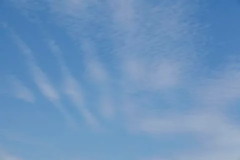 Sky - white clouds in front of a blue sky Stock Photos
