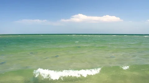 The sky with white clouds over the sea Stock Footage 95760867