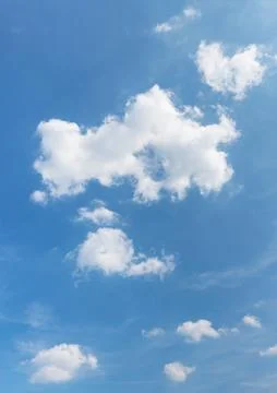 Sky with white clouds Stock Photos