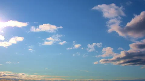 Sky with White clouds Timelapse Stock Footage 162397452