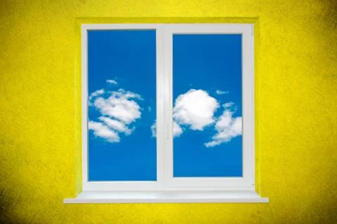 Sky in the window Stock Photos