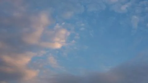 Sky with Wispy Clouds at Sunset Stock Photos