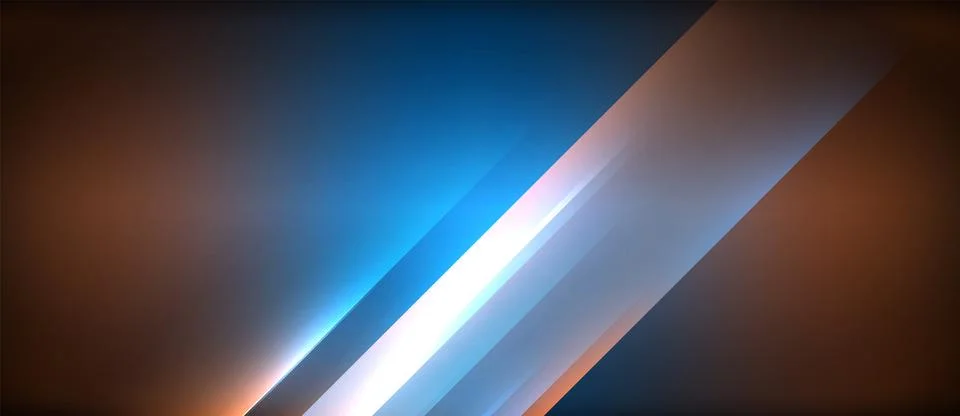 A skyblue rectangle with a glowing diagonal line on a brown striped background Stock Illustration