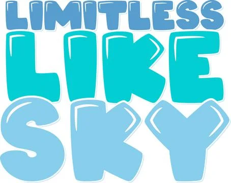 Skybound Lettering Vector Design Stock Illustration