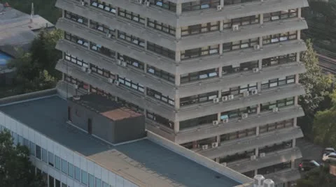 Skycraper and buildings in Zagreb Stock Footage 10719563