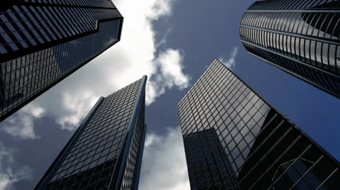 Skycraper on sky background Stock Footage 38888376