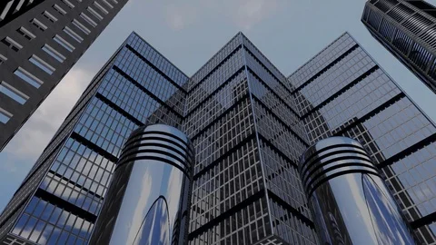 Skycraper timelapse dolly Stock Footage 71636819