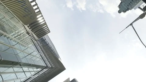 SKYCRAPERS RANDOM MOVEMENTS Stock Footage 104841745