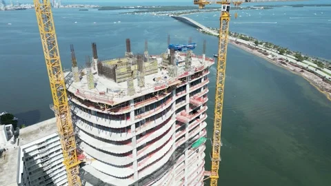 Skycrapper construction work in progress 스톡 동영상 247222957