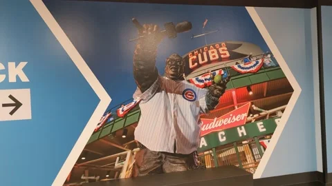 SkyDeck Chicago Cubs Signage Stock Footage 168014613