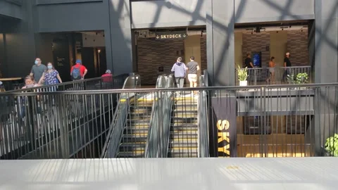 SkyDeck Escalators Area - Chicago Stock Footage 168011217