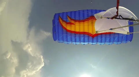 Skydive parachute Stock Footage 24704055