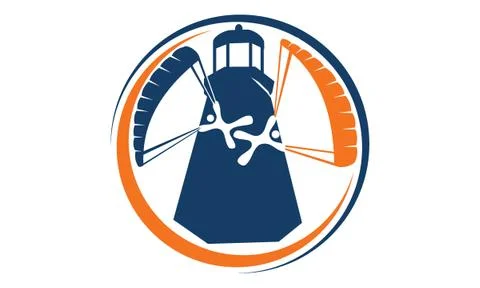 Skydive Parachute School Stock Illustration