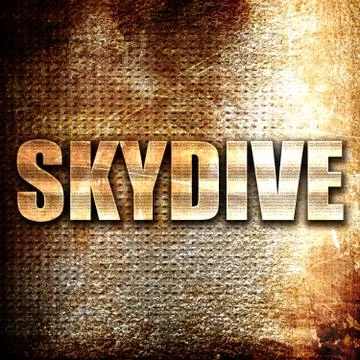 Skydive sign background Stock Illustration