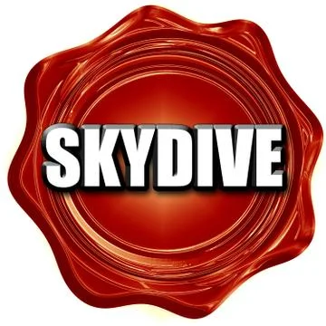 Skydive sign background Stock Illustration