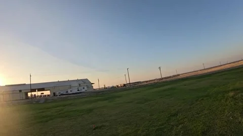 Skydive. Sunset landing Stock Footage 321378039