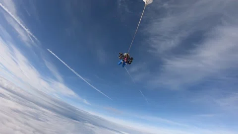 Skydive. Tandem jump. Stock Footage 155001083