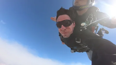 Skydive tandem selfie Stock Footage 120208299