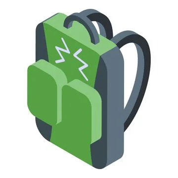 Skydiver backpack icon, isometric style Ilustración de archivo