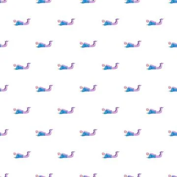 Skydiver falling through sky creating pattern seamless Illustrazione stock