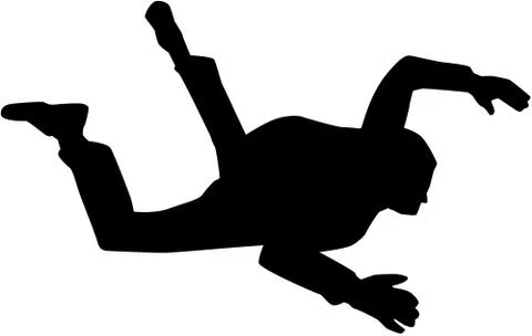 Skydiver flying in the air Stock Illustration