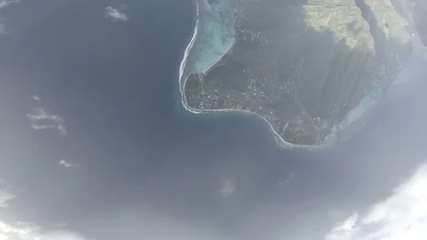 Skydiver Flying In Clear Sky Stock Footage 79737556