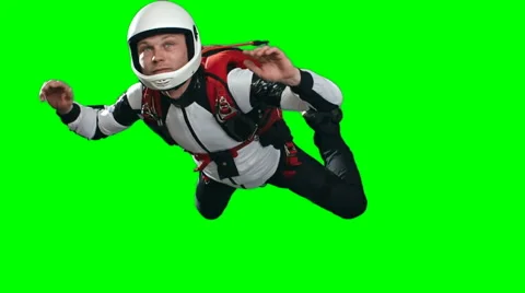 Skydiver in Free Fall Down in Slow Motion Vidéo 66746758
