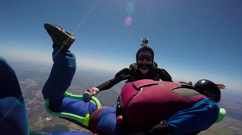 Skydiver in free fall, editorial Stock Footage 69069435