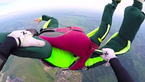 Skydiver in free fall, editorial Video stock 69122558