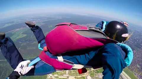 Skydiver in free fall Video stock 69067518