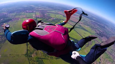 Skydiver in free fall Video stock 69068950