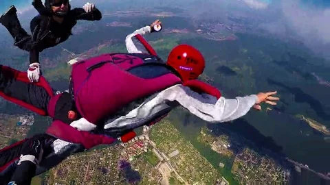 Skydiver in free fall Video stock 69123437