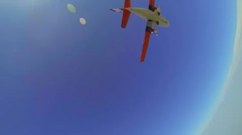 Skydiver in free flight Stock Footage 30296570
