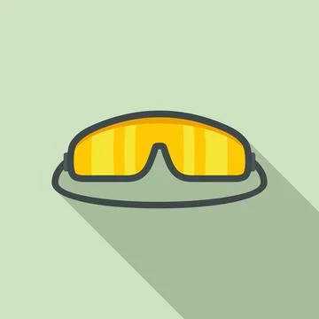 Skydiver glasses icon, flat style Illustrazione stock