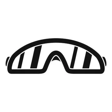 Skydiver glasses icon, simple style Stock Illustration