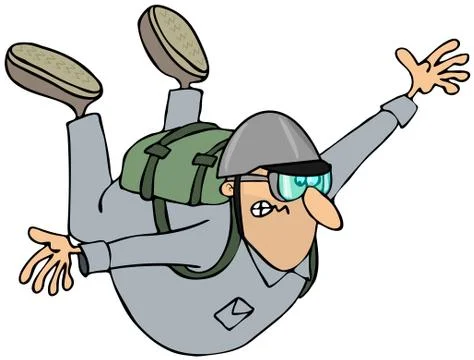Skydiver Stock Illustration