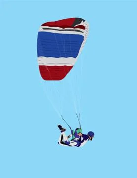 Skydiver Stock Illustration
