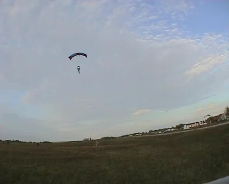Skydiver is landing  Stock Footage 378122