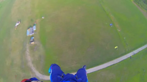 Skydiver landing Stock Footage 28375093