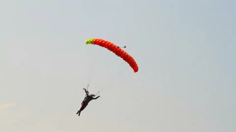 Skydiver landing Stock Footage 33381331