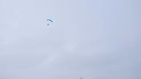 Skydiver is landing Video stock 100195133