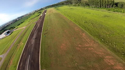 Skydiver landing pov Stock Footage 148872353