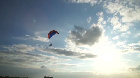 Skydiver lands Video stock 55302091