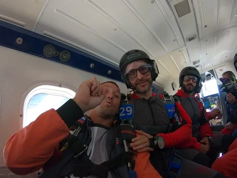 Skydiver Loses Control During Free Fall, United Arab Emirates - 26 May 2024 Stock Footage 314394153